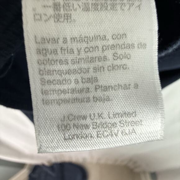 J Crew Women’s Rick rack Navy Blouse Size S 100% Cotton Summer - Picture 10 of 15